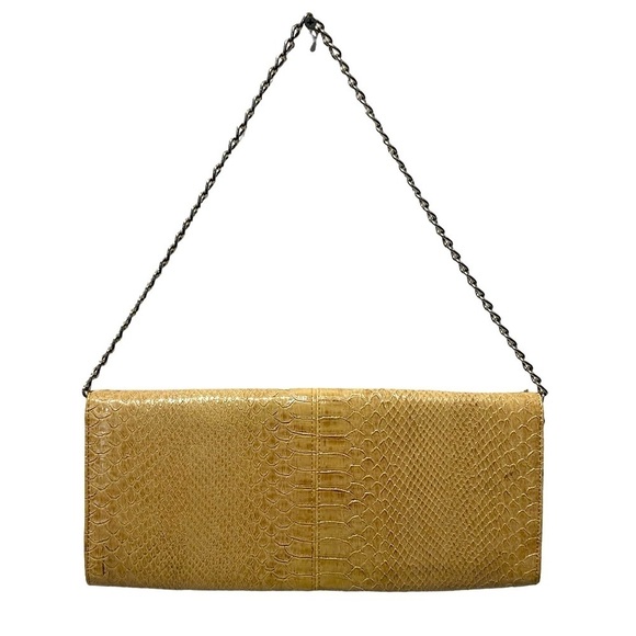 Vintage Lulu Townsend 🐊 Stamped Clutch With Chain Strap - Picture 2 of 5